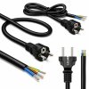 Kabel zasilający SCHUKO CEE 7/7 (E/F) | miedź Cu | odizolowany lutowany | 3x1.0mm2 | 1.8m